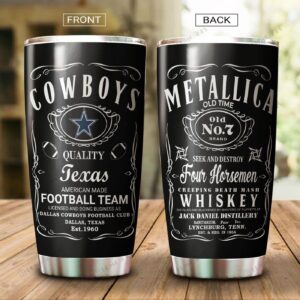 Limited edition Metallica Dallas Cowboys 3D Tumbler 1
