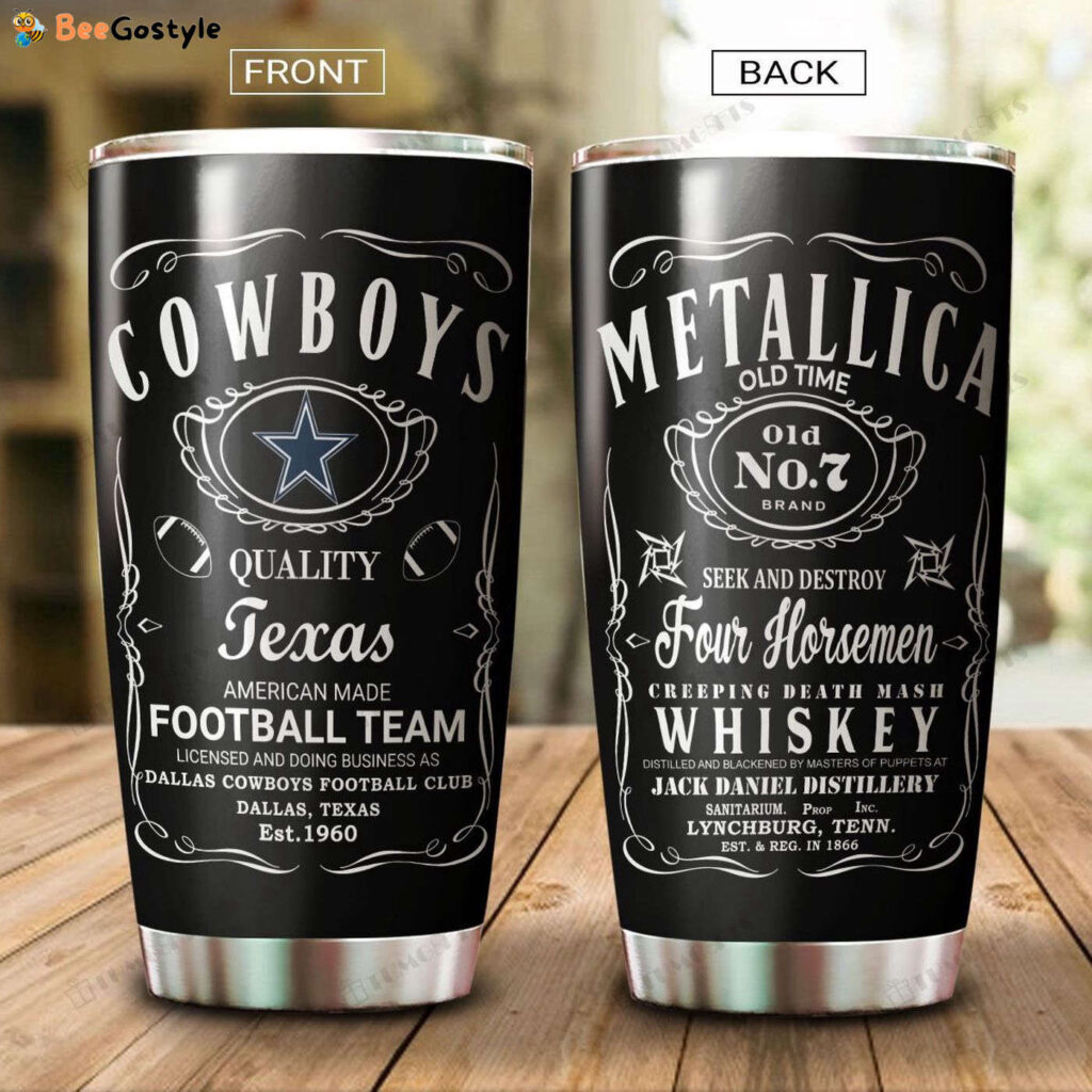 Limited edition Metallica Dallas Cowboys 3D Tumbler Limited edition Metallica Dallas Cowboys 3D Tumbler