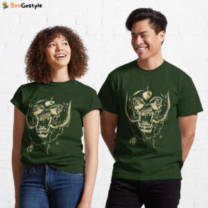 Official Logo Motorhead Gold T-Shirt - Rock Band Merchandise