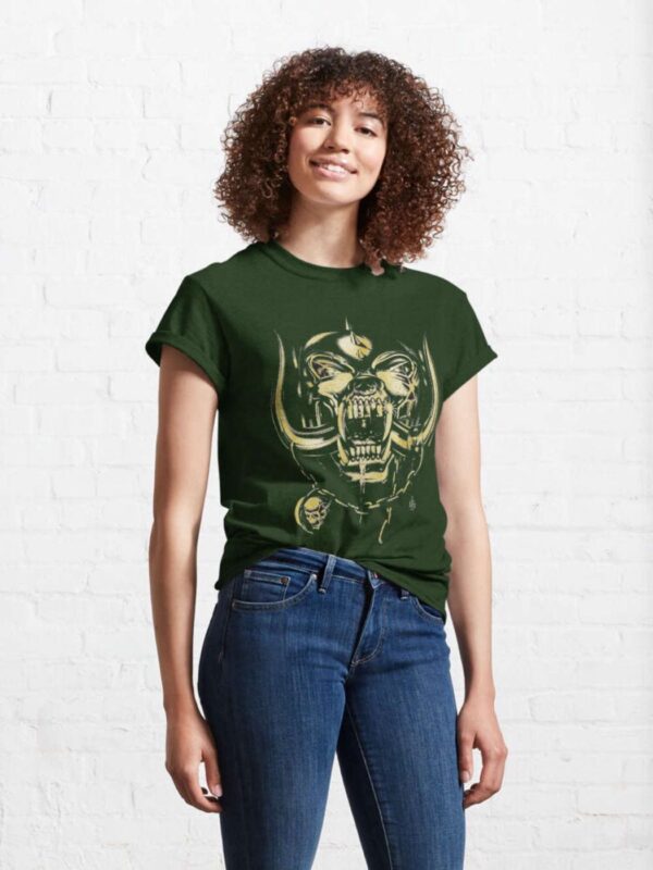 Official Logo Motorhead Gold T-Shirt – Rock Band Merchandise