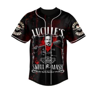 Lucille Skull Mash Baseball Jersey For Men Women And Kids Gift for Fans 1