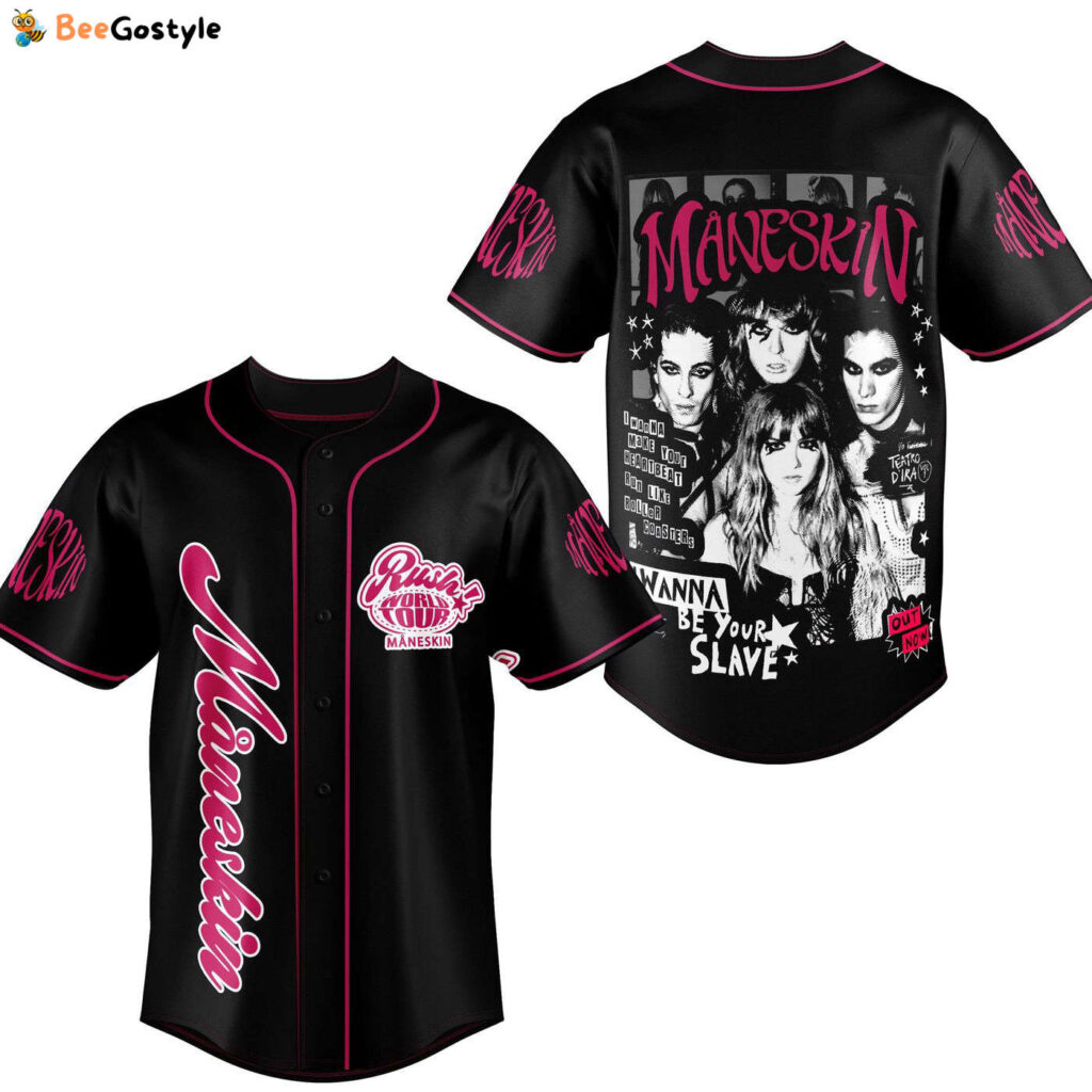 Maneskin Rush World Tour Baseball Jersey For Men Women And Kids Gift for Fans Maneskin Rush World Tour Baseball Jersey For Men Women And Kids Gift for Fans