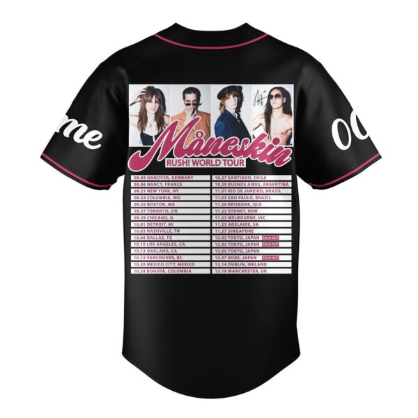 Maneskin Rush World Tour Baseball Jersey For Men Women And Kids Gift for Fans