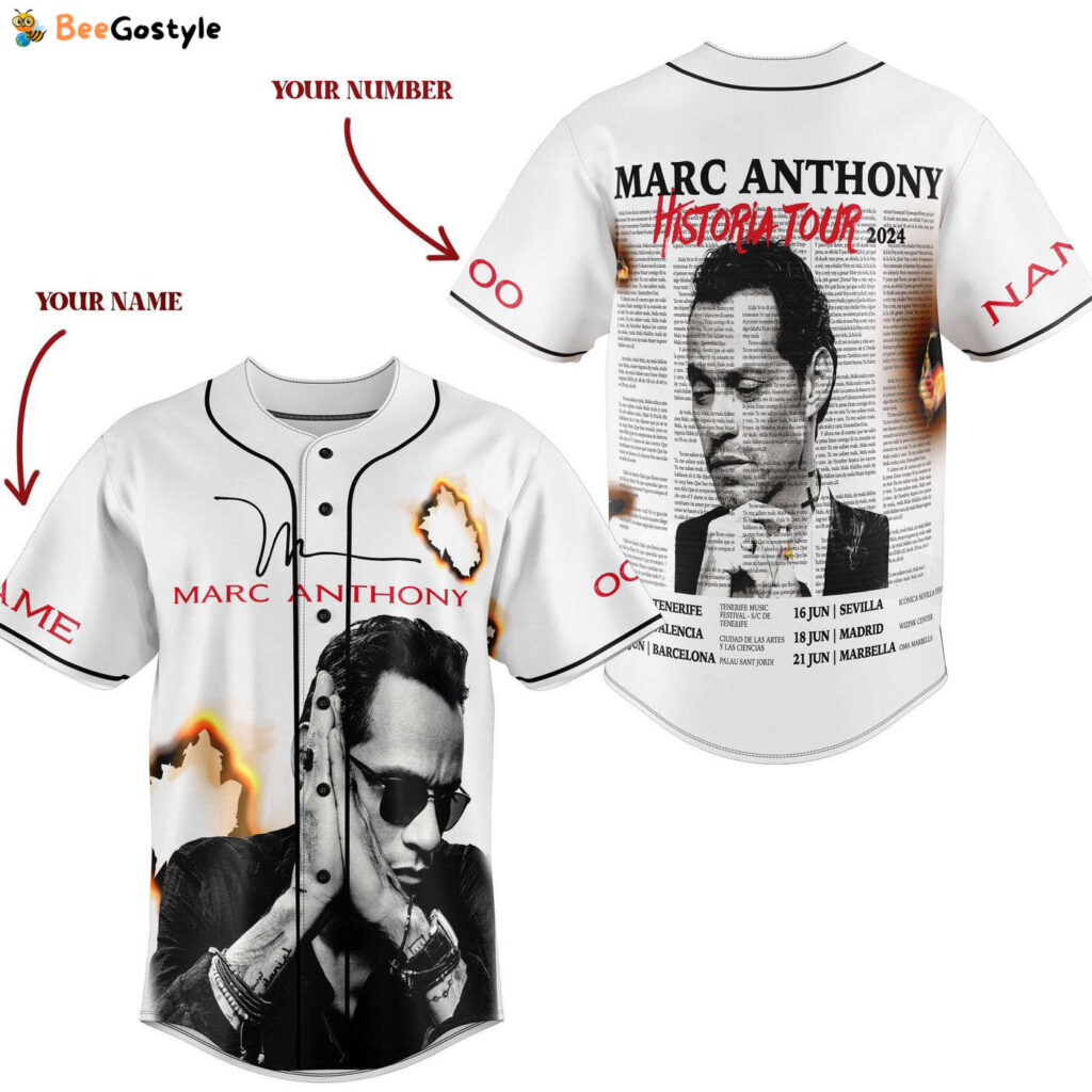 Marc Anthony Baseball Jersey For Men Women And Kids Gift for Fans Marc Anthony Baseball Jersey For Men Women And Kids Gift for Fans