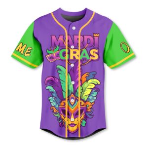 Mardi Gras Baseball Jersey For Men Women And Kids Gift for Fans 3