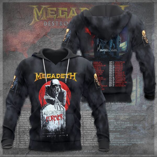 Megadeth Band 3D Apparel T-Shirt Hoodie SweatShirt – Cap Gift for Men Women Fan