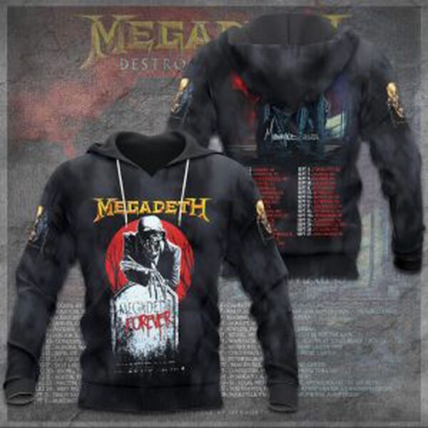 Megadeth Band 3D Apparel T-Shirt Hoodie SweatShirt – Cap Gift for Men Women Fan