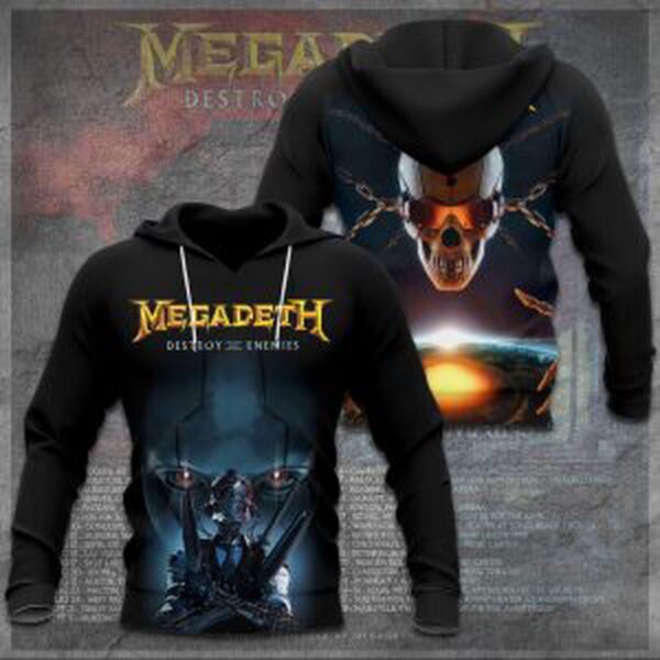 Megadeth Band 3D Apparel T-Shirt Hoodie SweatShirt – Cap Gift for Men Women Fan