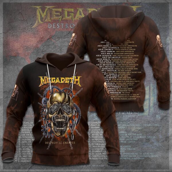 Megadeth Band 3D Apparel T-Shirt Hoodie SweatShirt – Cap Gift for Men Women Fan