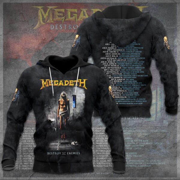 Megadeth Band 3D Apparel T-Shirt Hoodie SweatShirt – Cap Gift for Men Women Fan