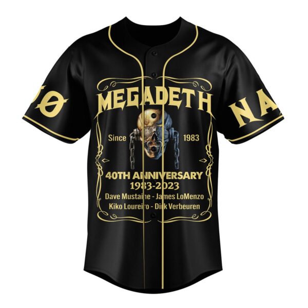 Megadeth Giftth Anniversary Baseball Jersey For Men Women And Kids Gift