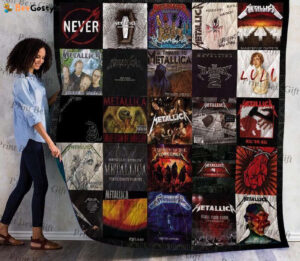 Metallica Albums Cover Poster For Fan For Best Friend For Daughter For Son For Dad Fleece Quilt Blanket Personalized Home Decor