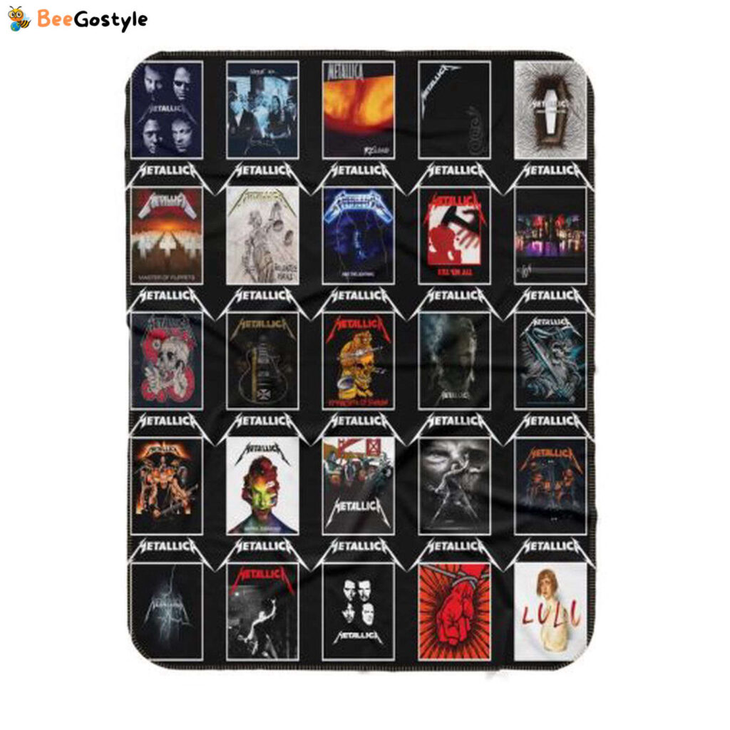 Metallica Albums Quilt Sherpa Blanket Metallica Albums Quilt Sherpa Blanket