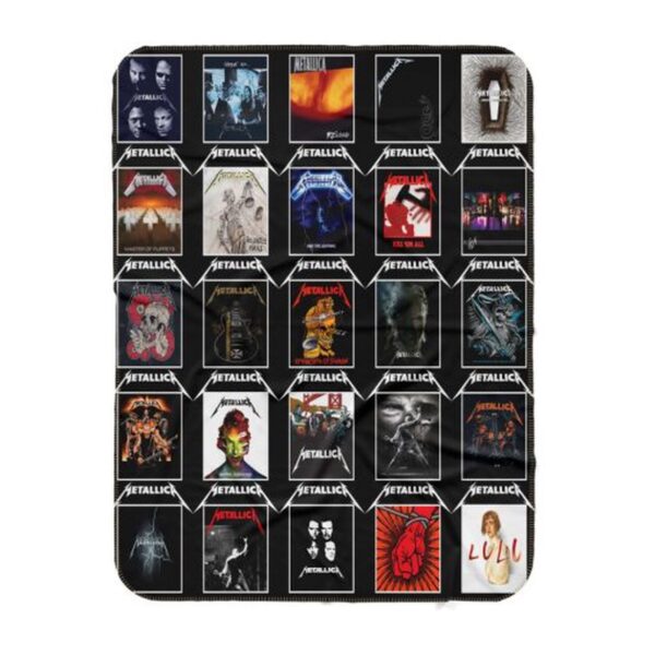 Metallica Albums Quilt Sherpa Blanket