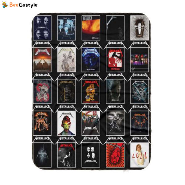 Metallica Albums Quilt Sherpa Blanket