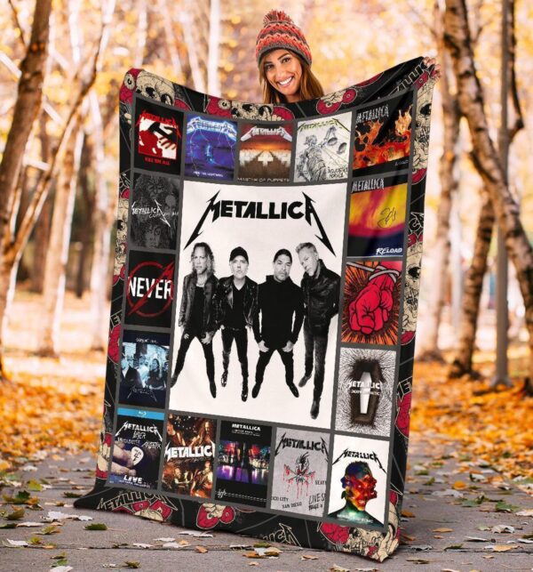 Metallica Fleece Blanket Music Rock Band Fan Gift Idea