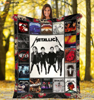 Metallica Fleece Blanket Music Rock Band Fan Gift Idea MN19