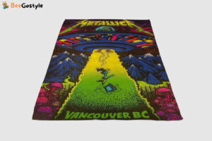 metallica vancouver concert poster blanket