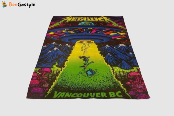 metallica vancouver concert poster blanket