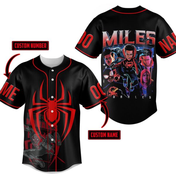 Miles Morales Baseball Jersey For Men Women And Kids Gift for Fans