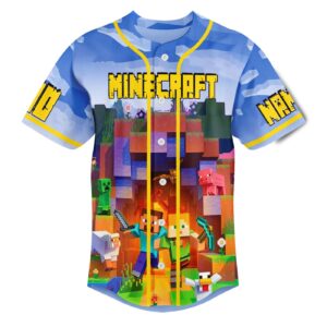 Minecraft Baseball Jersey For Men Women And Kids Gift for Fans 1