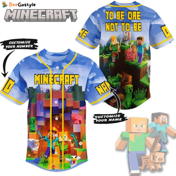 Minecraft Baseball Jersey For Men Women And Kids Gift for Fans