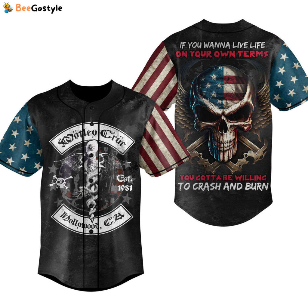 Motley Crue Baseball Jersey For Men Women And Kids Gift for Fans Motley Crue Baseball Jersey For Men Women And Kids Gift for Fans
