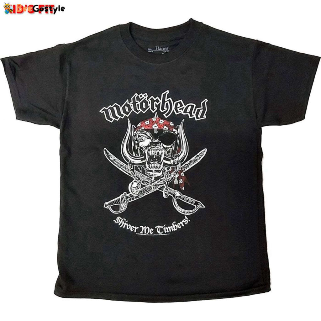 Motorhead Kids Tee: Shiver Me Timbers – Trendy Pirate-themed Shirt for Children Motorhead Kids Tee: Shiver Me Timbers – Trendy Pirate-themed Shirt for Children