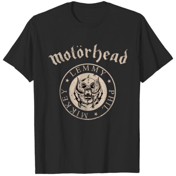 Official Motorhead Lemmy Kilmister Phil Mikkey Tee – Men s Unisex T-Shirt