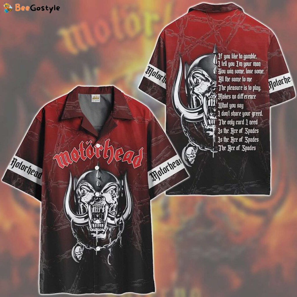 Official Motorhead Logo Hawaiian Beach Shirt – Rock & Roll Style! Official Motorhead Logo Hawaiian Beach Shirt – Rock & Roll Style!