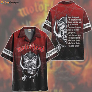 Official Motorhead Logo Hawaiian Beach Shirt - Rock & Roll Style!