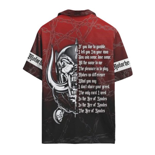 Official Motorhead Logo Hawaiian Beach Shirt – Rock & Roll Style!