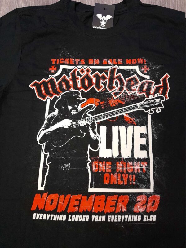 Official Motorhead Live Tee Shirt – Thrash Metal Merchandise – Metalhead T-Shirt