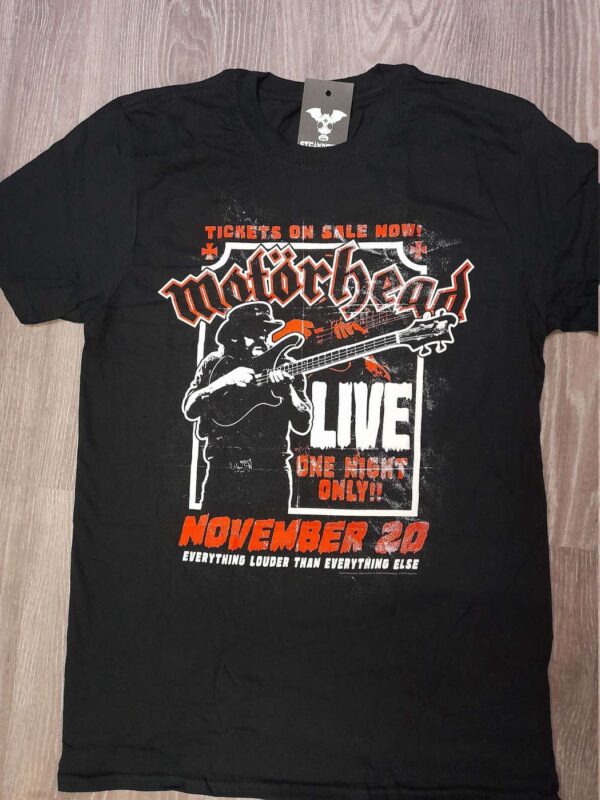 Official Motorhead Live Tee Shirt – Thrash Metal Merchandise – Metalhead T-Shirt