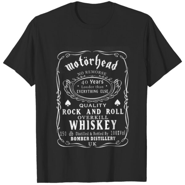Motorhead Shirt No Remorse Lemmy 40 Years Louder Whisky Label