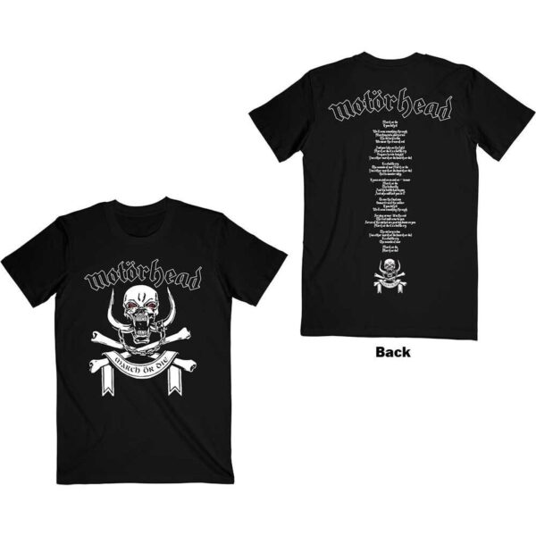 Motorhead T-Shirt: March or Die Lyrics – Rock Band Tee for Fans