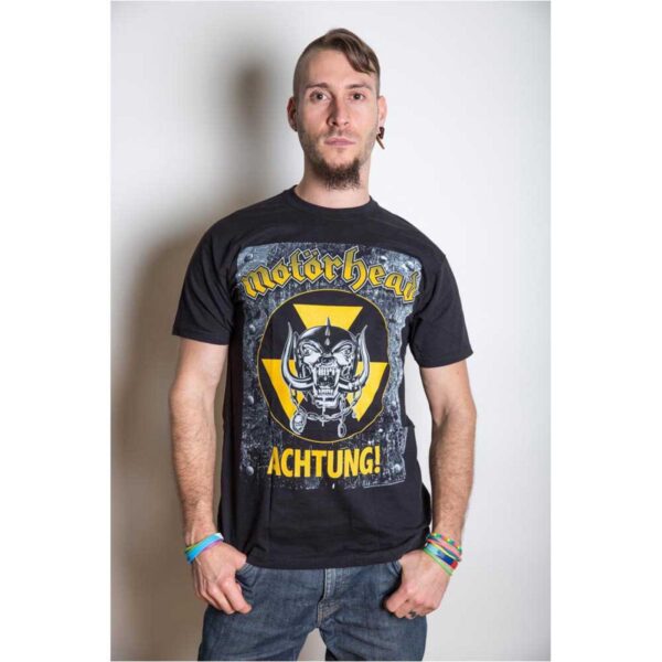 Motorhead Unisex Tee: Achtung! – Rock Band T-Shirt for Men and Women