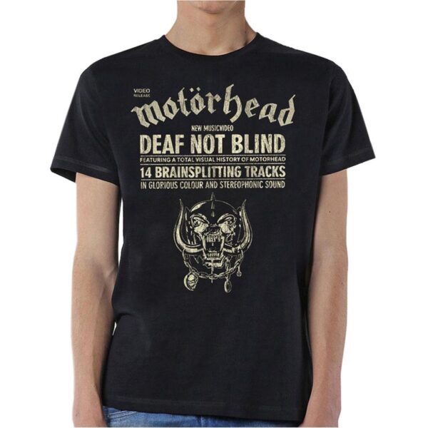 Motorhead Deaf Not Blind Unisex Tee: Rock Band Music Shirt