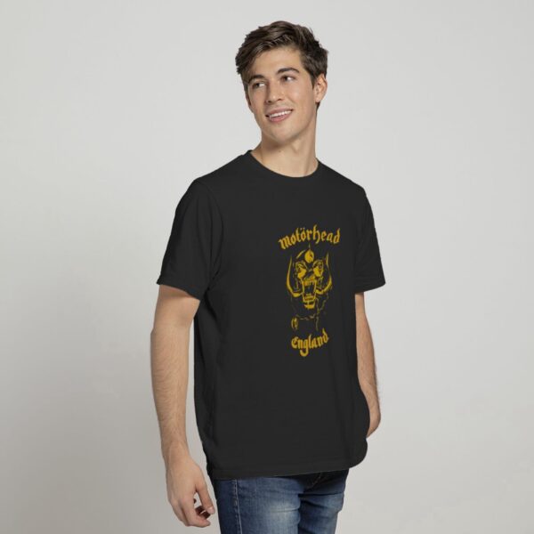 Motorhead Unisex Tee: England Classic Gold – Rock Your Style Today!