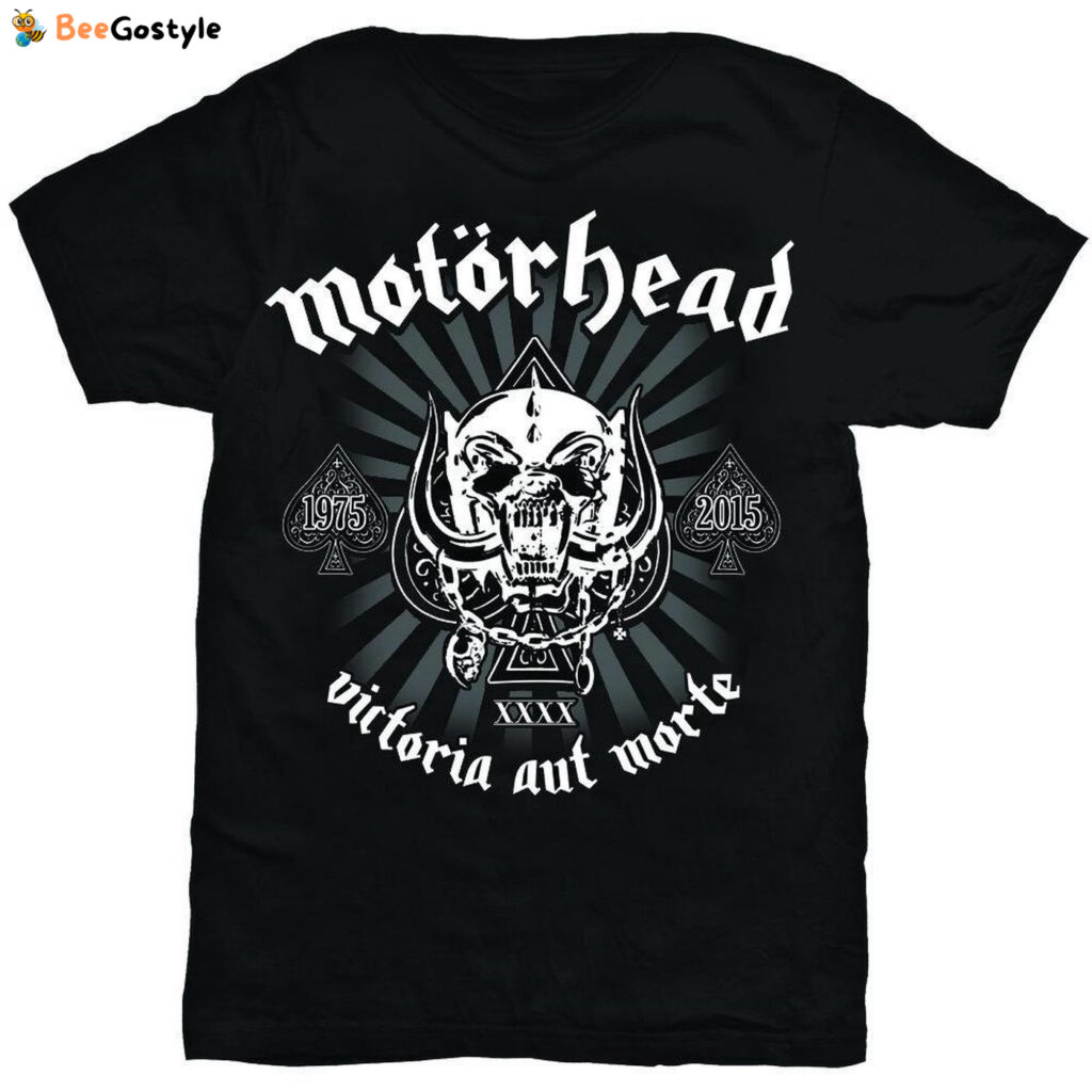 Motorhead Unisex Tee: Victoria Aut Morte – Stylish and Edgy Design for Men and Women Motorhead Unisex Tee: Victoria Aut Morte – Stylish and Edgy Design for Men and Women