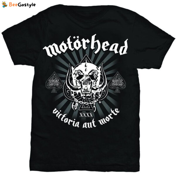 Motorhead Unisex Tee: Victoria Aut Morte – Stylish and Edgy Design for Men and Women
