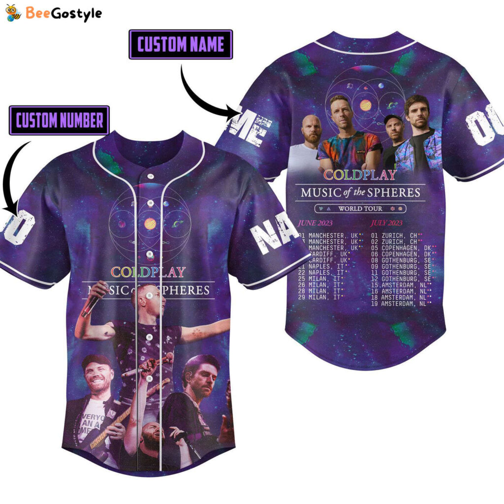 Music of the Spheres Coldplay Baseball Jersey For Men Women And Kids Gift for Fans Music of the Spheres Coldplay Baseball Jersey For Men Women And Kids Gift for Fans