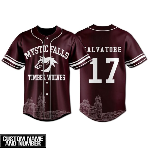 Mystic Falls Timber Wolves Baseball Jersey For Men Women And Kids Gift for Fans
