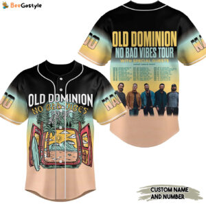Ola Dominion No Bad Vibes Tour Baseball Jersey For Men Women And Kids Gift