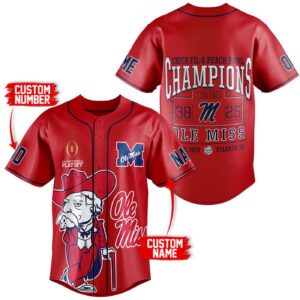 Ole Miss Rebels Baseball Jersey For Men Women And Kids Gift for Fans 3