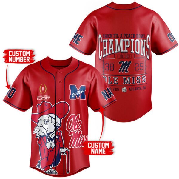 Ole Miss Rebels Baseball Jersey For Men Women And Kids Gift for Fans
