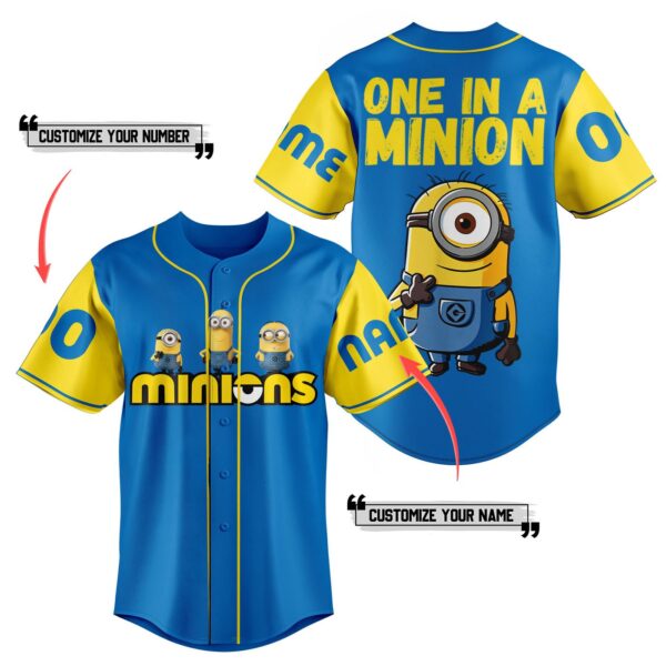 One In A Minion Baseball Jersey For Men Women And Kids Gift for Fans