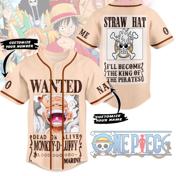 One Piece Baseball Jersey For Men Women And Kids Gift for Fans