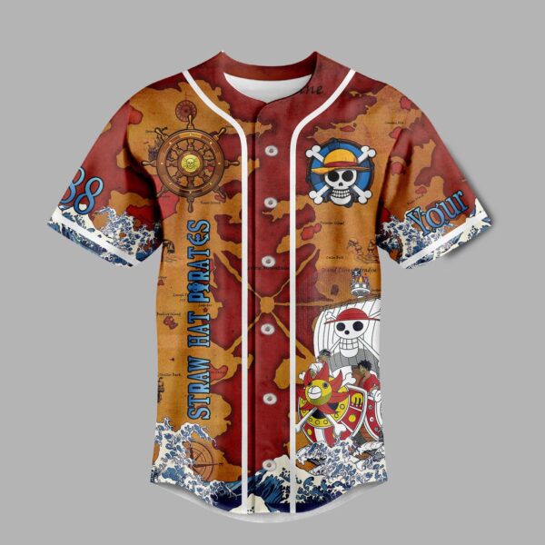 One Piece Straw Hat Pirates Baseball Jersey For Men Women And Kids Gift