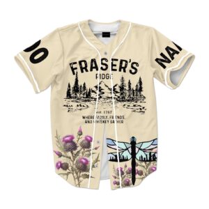 Outlander Fraser Ridge Baseball Jersey For Men Women And Kids Gift for Fans 1